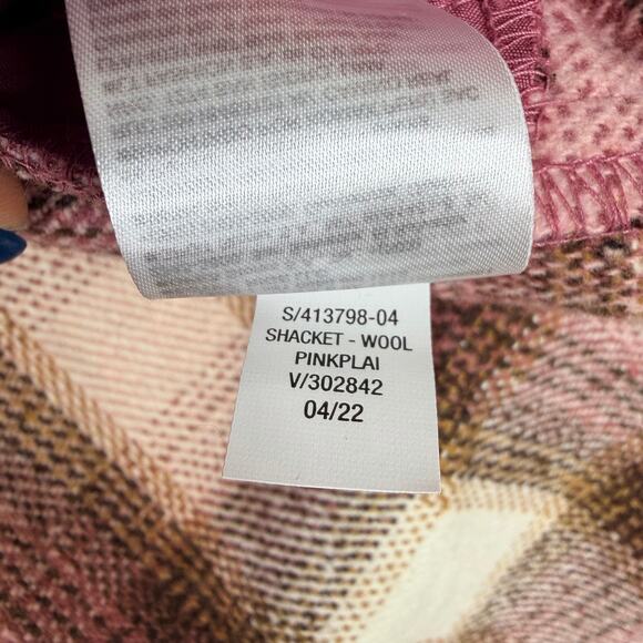 OLD NAVY Plaid Utility Shacket Pink Womens M Transitional Fall Flannel Jacket - Picture 9 of 11